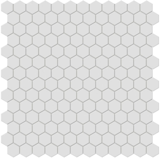 1" Gallery Grey Matte Hex Mosaic