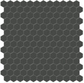 1" Retro Black Matte Hex Mosaic | Quality Carpet Inc.