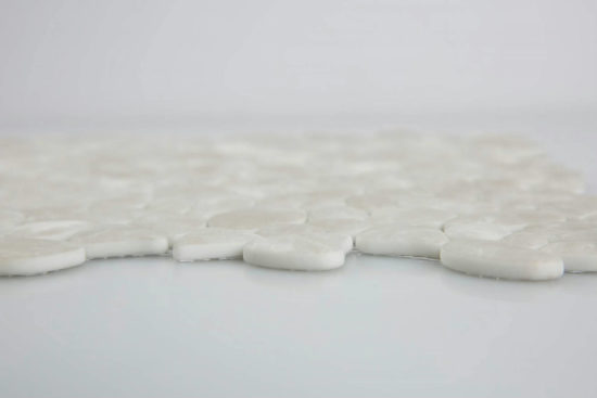 12X12 Light Grey Pebble Mosaic | Quality Carpet Inc.