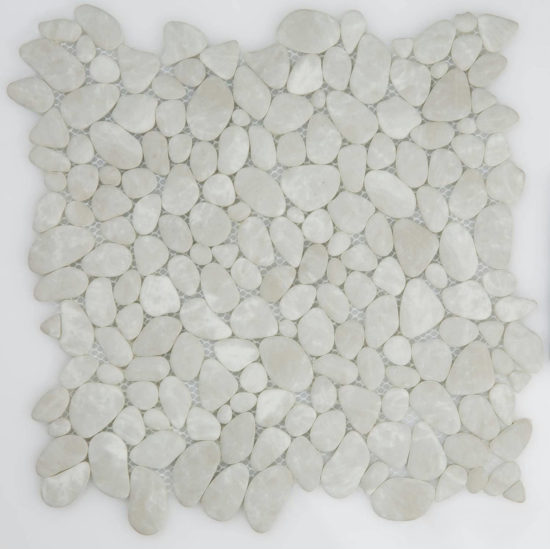 12X12 Light Grey Pebble Mosaic | Quality Carpet Inc.