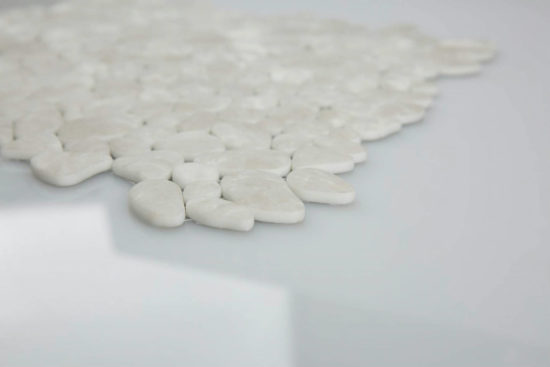 12X12 Light Grey Pebble Mosaic | Quality Carpet Inc.