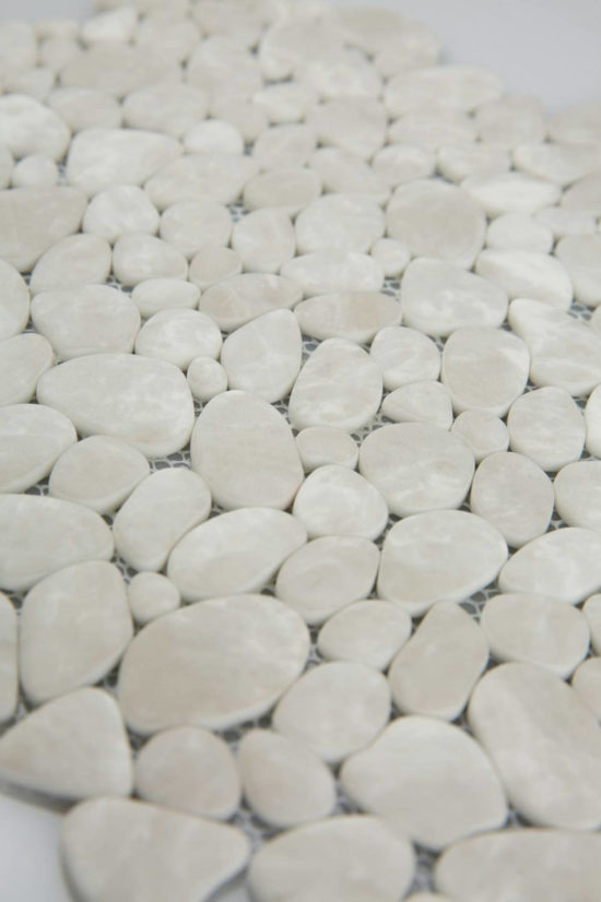 12X12 Light Grey Pebble Mosaic | Quality Carpet Inc.