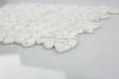 12X12 White Pebble Mosaic | Quality Carpet Inc.