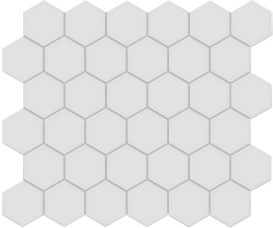 2" Gallery Grey Matte Hex Mosaic