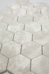 2" Light Grey Hexagon Mosaic | Quality Carpet Inc.