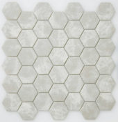 2" Light Grey Hexagon Mosaic | Quality Carpet Inc.