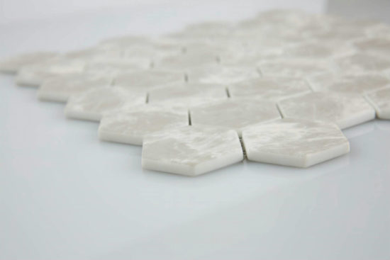 2" Light Grey Hexagon Mosaic | Quality Carpet Inc.