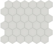 2" Warm Grey Matte Unglazed Hex Mosaic | Quality Carpet Inc.