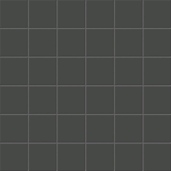 2X2 Retro Black Unglazed Matte Mosaic