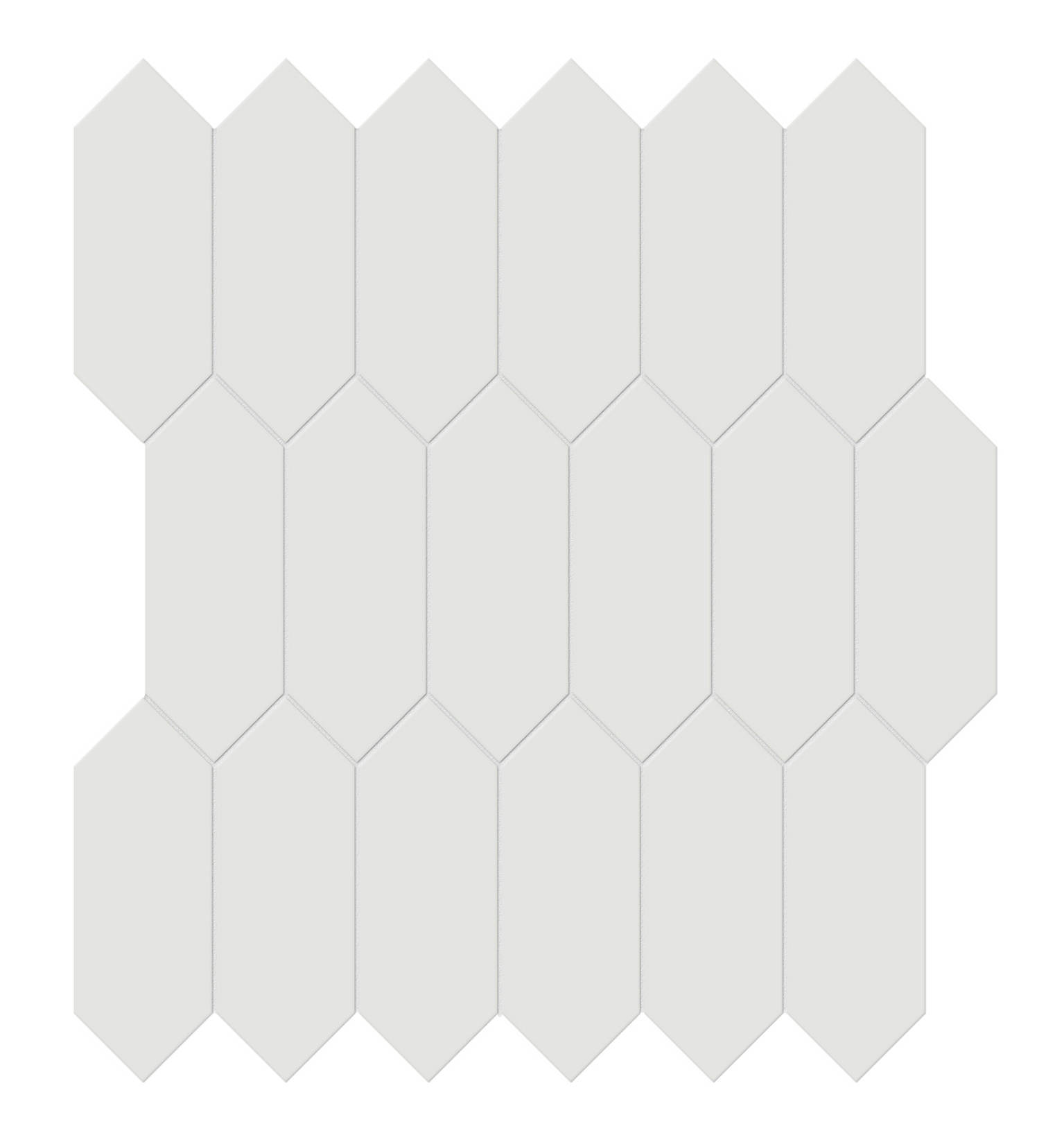 2x5 Vintage Grey Glossy Picket Mosaic | Quality Carpet Inc.