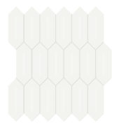 2x5 White Glossy Picket Mosaic | Quality Carpet Inc.