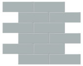 2x6 Cloud Blue Matte Brick Mosaic | Quality Carpet Inc.