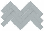 2x6 Cloud Blue Matte Herringbone Mosaic | Quality Carpet Inc.