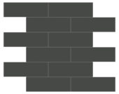 2x6 Retro Black Matte Brick Mosaic | Quality Carpet Inc.