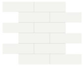 2x6 White Matte Brick Mosaic | Quality Carpet Inc.