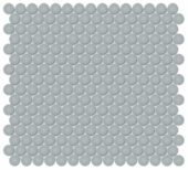 3/4" Cloud Blue Glossy Penny Round Mosaic | Quality Carpet Inc.
