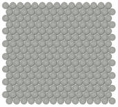 3/4" Taupe Glossy Penny Round Mosaic | Quality Carpet Inc.