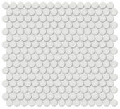 3/4" Vintage Grey Glossy Penny Round Mosaic | Quality Carpet Inc.