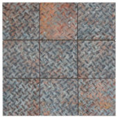 4"X4" Rust Industrial Relief Pattern Glazed Ceramic Mosaic | Quality Carpet Inc.