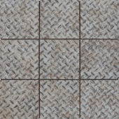 4"X4" Silver Industrial Relief Pattern Glazed Ceramic Mosaic | Quality Carpet Inc.