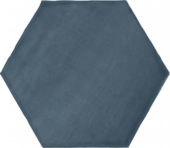 6" Azure Ink Glossy Hexagon | Quality Carpet Inc.