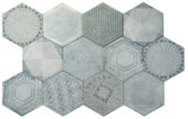 Alma 5.5X6.3 Grey Decor Hexagon | Quality Carpet Inc.