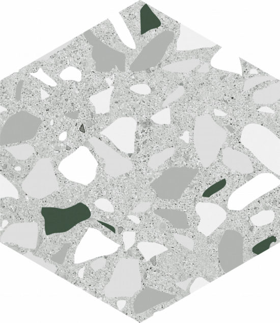 Altea 5.5X6.3” Grey Hexagon | Quality Carpet Inc.