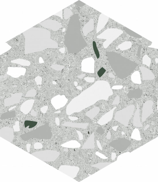 Altea 5.5X6.3” Grey Hexagon | Quality Carpet Inc.