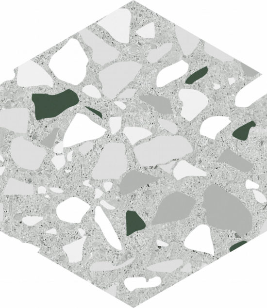 Altea 5.5X6.3” Grey Hexagon | Quality Carpet Inc.