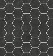 Ashland 3" Hexagon Black Mosaic | Quality Carpet Inc.