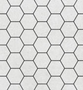 Ashland 3" Hexagon White Mosaic | Quality Carpet Inc.
