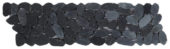 Black Sliced Matte Pebble Interlocking Border | Quality Carpet Inc.