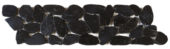 Black Sliced Polished Pebble Interlocking Border | Quality Carpet Inc.
