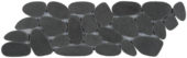 Black Sliced Reconstituted Pebble Interlocking Mosaic | Quality Carpet Inc.