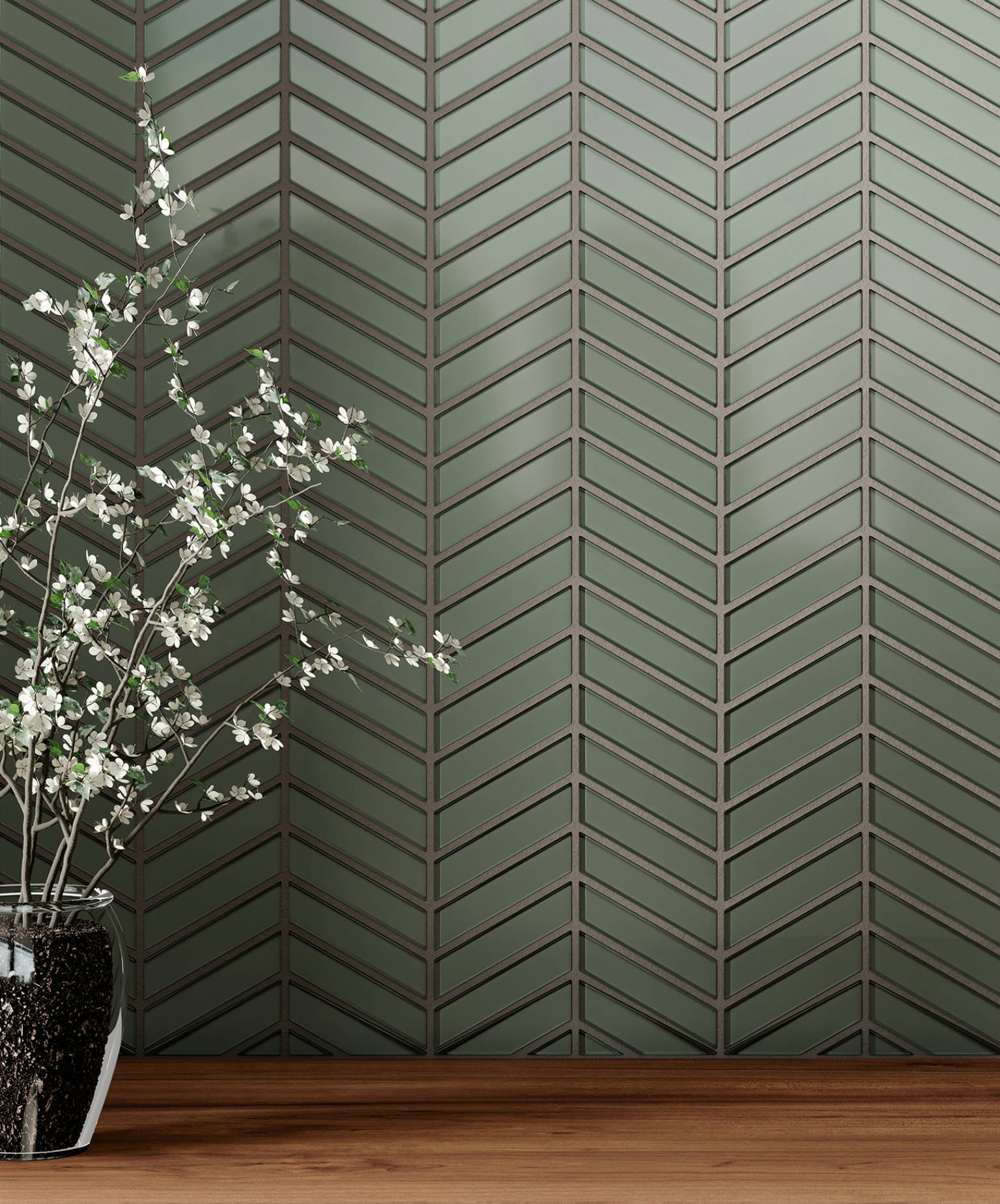 Bliss Element Smoke Chevron Mosaic | Quality Carpet Inc.