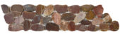 Brown Sliced Polished Pebble Interlocking Border | Quality Carpet Inc.