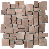 Cappuccino Cubic Marble Opus Interlocking Mosaic | Quality Carpet Inc.