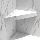 Carrara Marble Shower Bench 26x18.63x3 | Quality Carpet Inc.