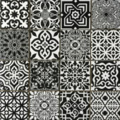 Ceramic Patchwork Square Black & White Mosaic | Quality Carpet Inc.