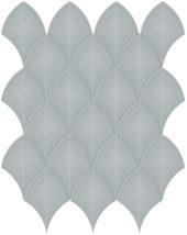 Cloud Blue Glossy Scallop Mosaic | Quality Carpet Inc.