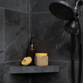 Cracked Slate Shower Shelf 14.56x7.12x2 | Quality Carpet Inc.