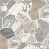 Dynasty Grey Polished/Matte 11X12 Eggs Mosaic | Quality Carpet Inc.