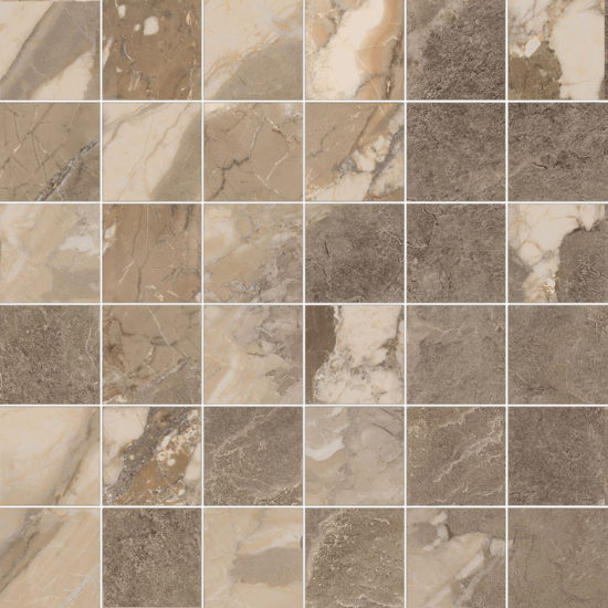 Dynasty Taupe 2X2 Mosaic | Quality Carpet Inc.