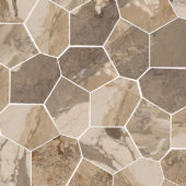 Dynasty Taupe Polished/Matte 11X12 Eggs Mosaic | Quality Carpet Inc.