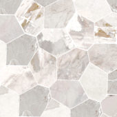 Dynasty White Polished/Matte 11X12 Eggs Mosaic | Quality Carpet Inc.