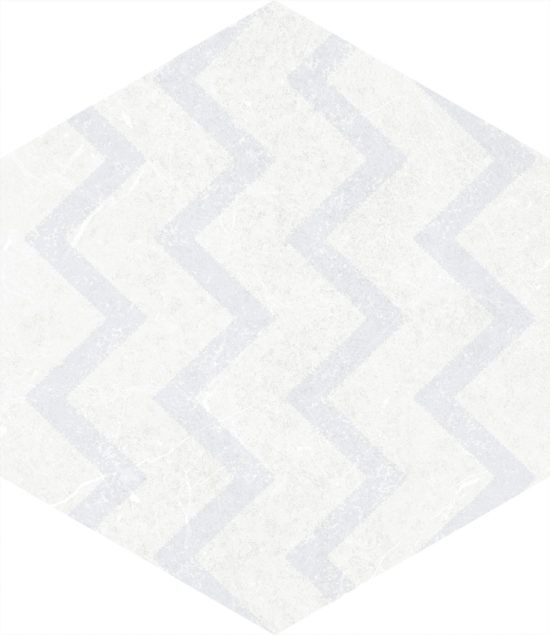 Form 5.5X6.3” White Decor Hexagon | Quality Carpet Inc.