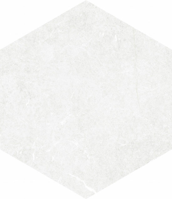 Form 5.5X6.3” White Hexagon | Quality Carpet Inc.