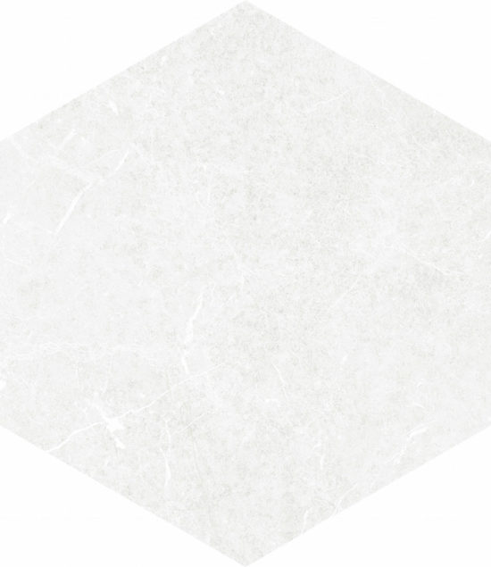 Form 5.5X6.3” White Hexagon | Quality Carpet Inc.