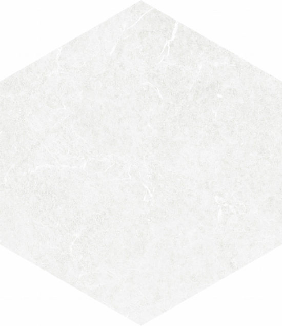 Form 5.5X6.3” White Hexagon | Quality Carpet Inc.