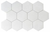 Form 5.5X6.3” White Hexagon | Quality Carpet Inc.